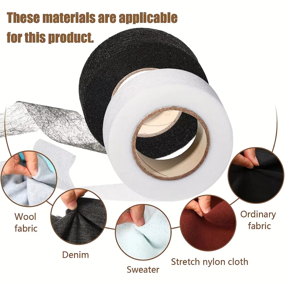 Interlining Fabric For Sewing Non Woven Padded Wadding Tape Hem Clothes Edge Shorten Length Adhesiv 2