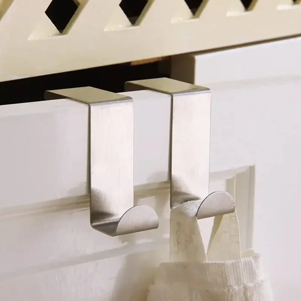 Z Shaped Stainless Steel Bathroom Cabinet Hook Home Kitchen Accessories Organizer Rear Hanger Keych 1