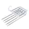 Telescopic Folding Pants Rack Multilayer Pants Hanger Household Magic Pants Clip For Wardrobe Stora 5