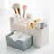 Makeup Organizer Storage Box With Drawer Acrylic Plastic Lipstick Organizer Brush Holder Cotton Swa 2