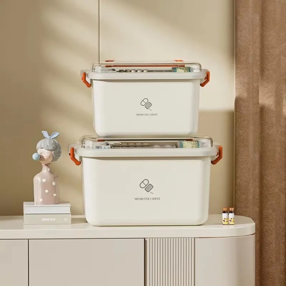 Large Capacity Medicine Box Portable First Aid Medical Kit Multilayer Drug Storage Case For Family 5