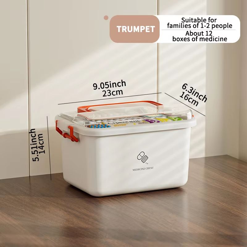 Large Capacity Medicine Box Portable First Aid Medical Kit Multilayer Drug Storage Case For Family 6