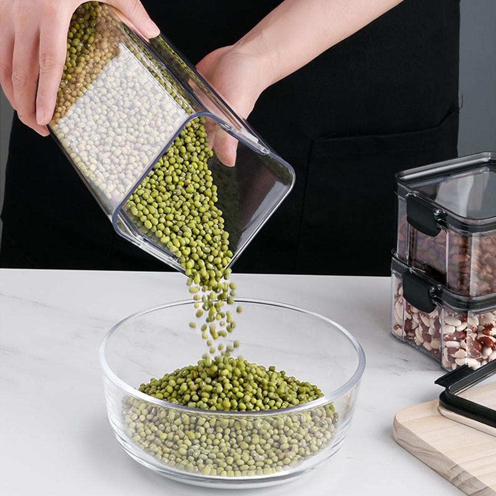 Kitchen Multigrain Snack Sealed Storage Box Moisture Proof Plastic Dried Fruit Jar Container Drawer 4