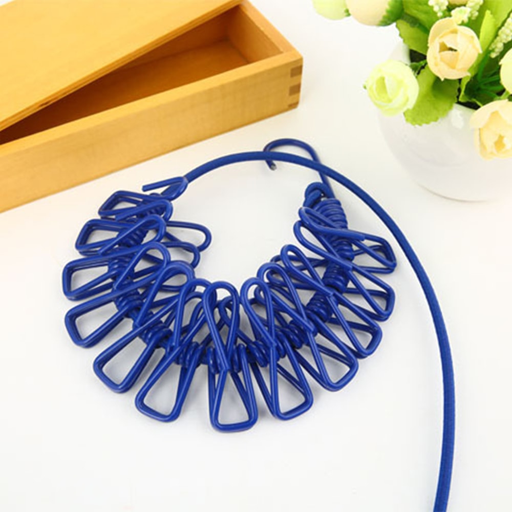 Portable Clothesline With Clips Retractable Laundry Dryer Outdoor Drying Rack For Clothes Cloth Han 10