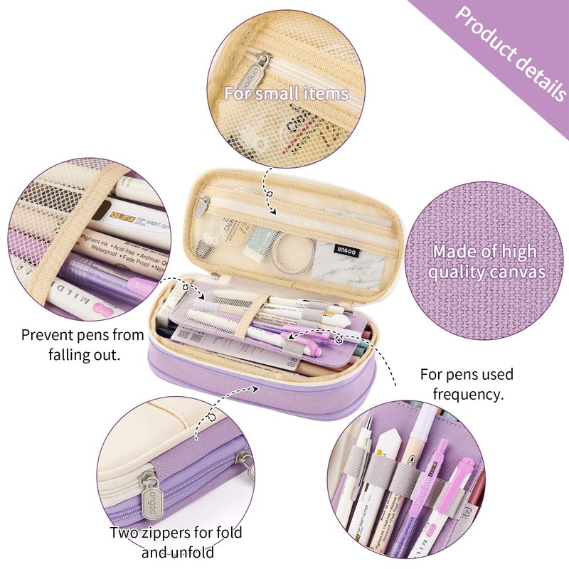 Big Capacity Pencil Case For Office College School Storage Large Pouch Holder Box Organizer For Tee