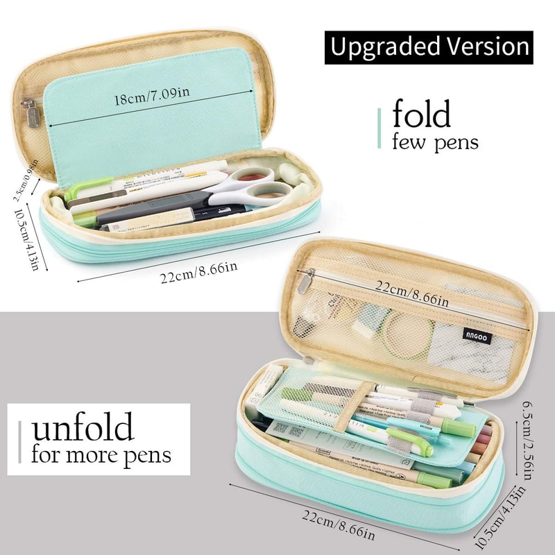 Big Capacity Pencil Case For Office College School Storage Large Pouch Holder Box Organizer For Tee