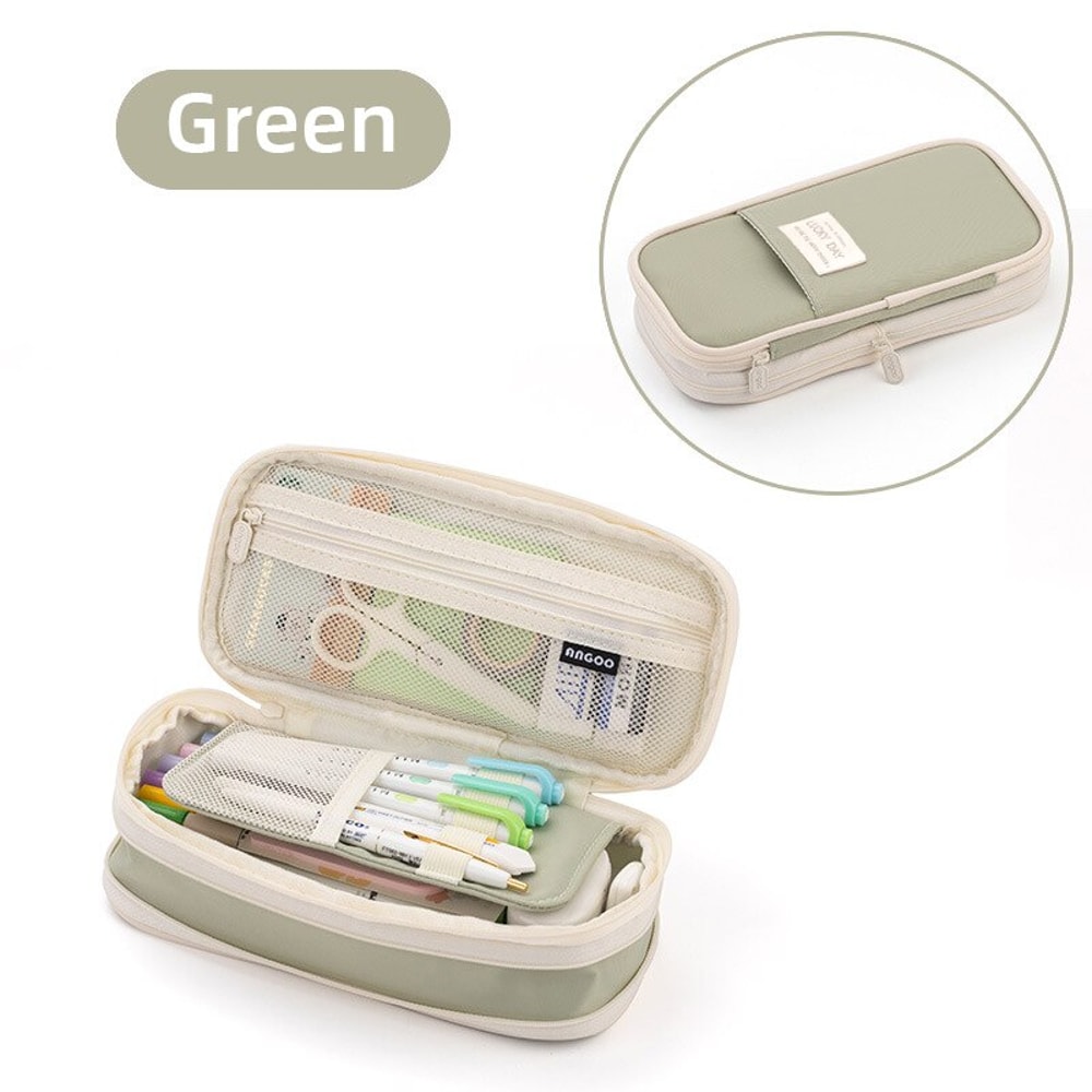 Big Capacity Pencil Case For Office College School Storage Large Pouch Holder Box Organizer For Tee