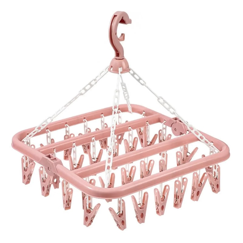 Foldable Drip Hanger Drying Rack For Clothes Plastic Underwear Socks Holder Balcony Bedroom Hanging 6