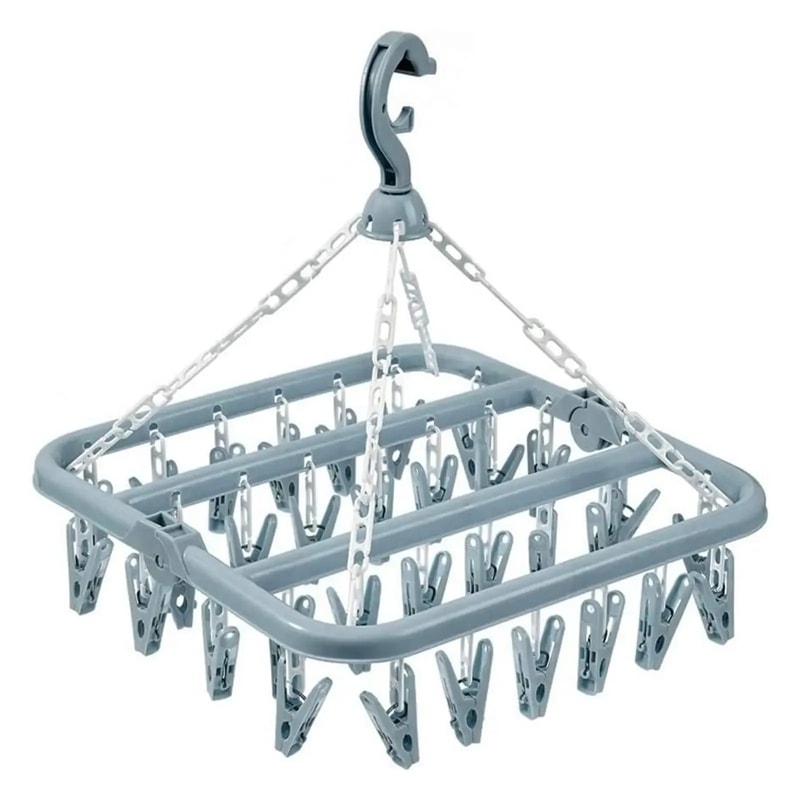 Foldable Drip Hanger Drying Rack For Clothes Plastic Underwear Socks Holder Balcony Bedroom Hanging 8