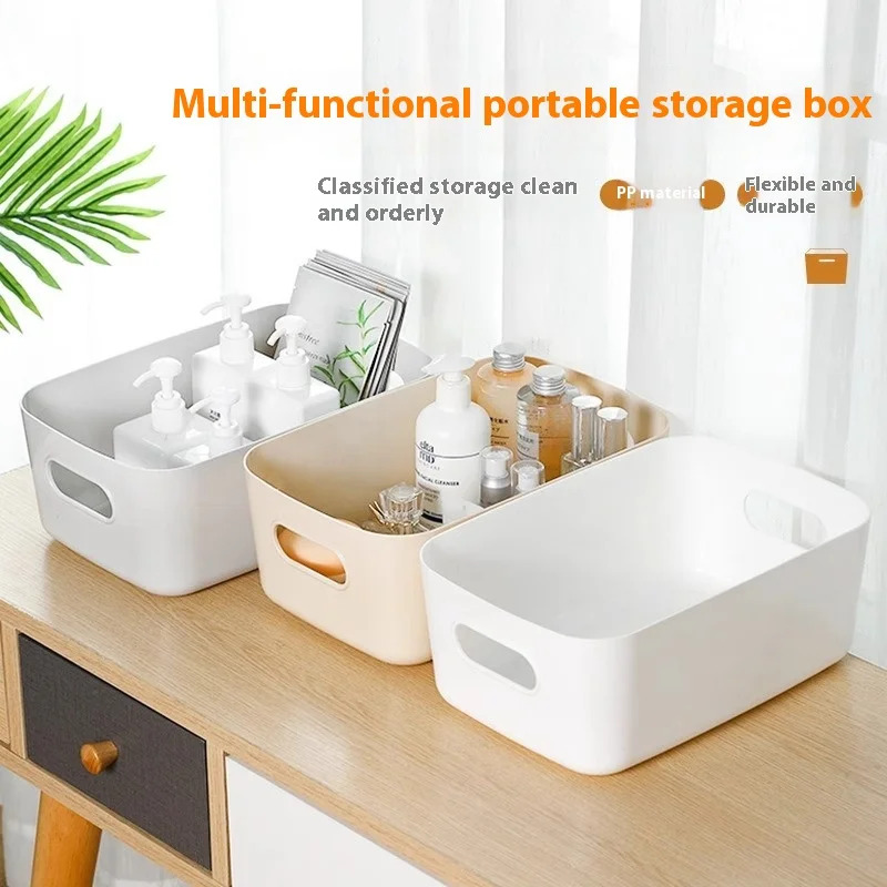 Desktop Storage Box Bathroom Organizer Box Kitchen Storage Household Plastic Storage Box Cosmetics 1
