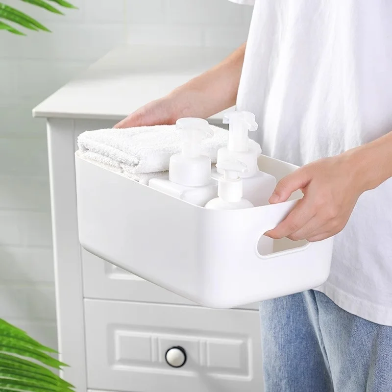 Desktop Storage Box Bathroom Organizer Box Kitchen Storage Household Plastic Storage Box Cosmetics 2