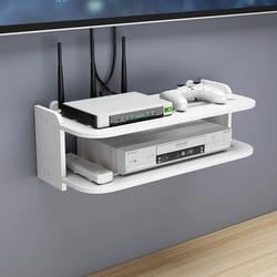 environmental floating shelves, wifi router hanging layer, multi tap outlet set box bracket, wall mount floating shelves