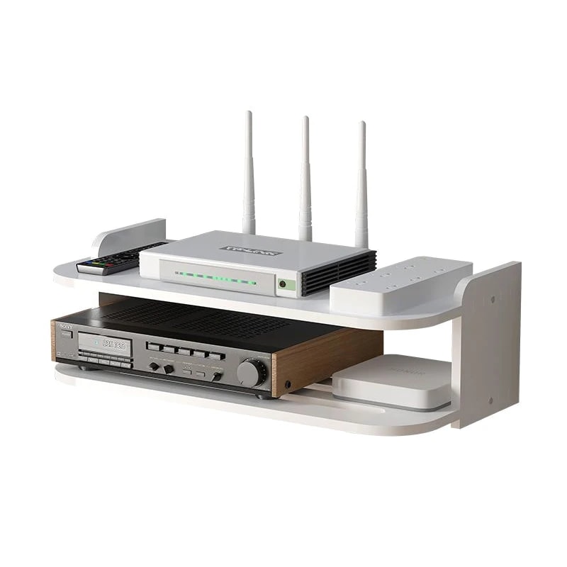 Environmental floating shelves, WiFi router hanging layer, multi tap outlet set box bracket, wall mount floating Shelves