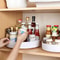 Rotating Cabinet Organizer Kitchen Bathroom Cosmetic Turntable Storage Tray Non Slip Spice Round Ra 1