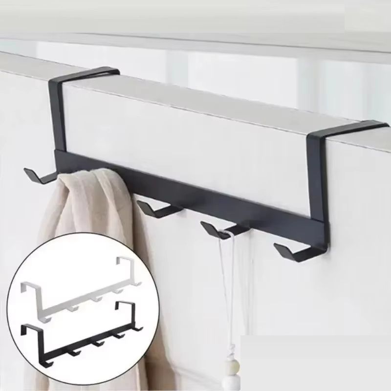 Household Space Saving Five Hook Door Hanger Hook Durable Jacket Storage Rack Easy To Install Moder 1