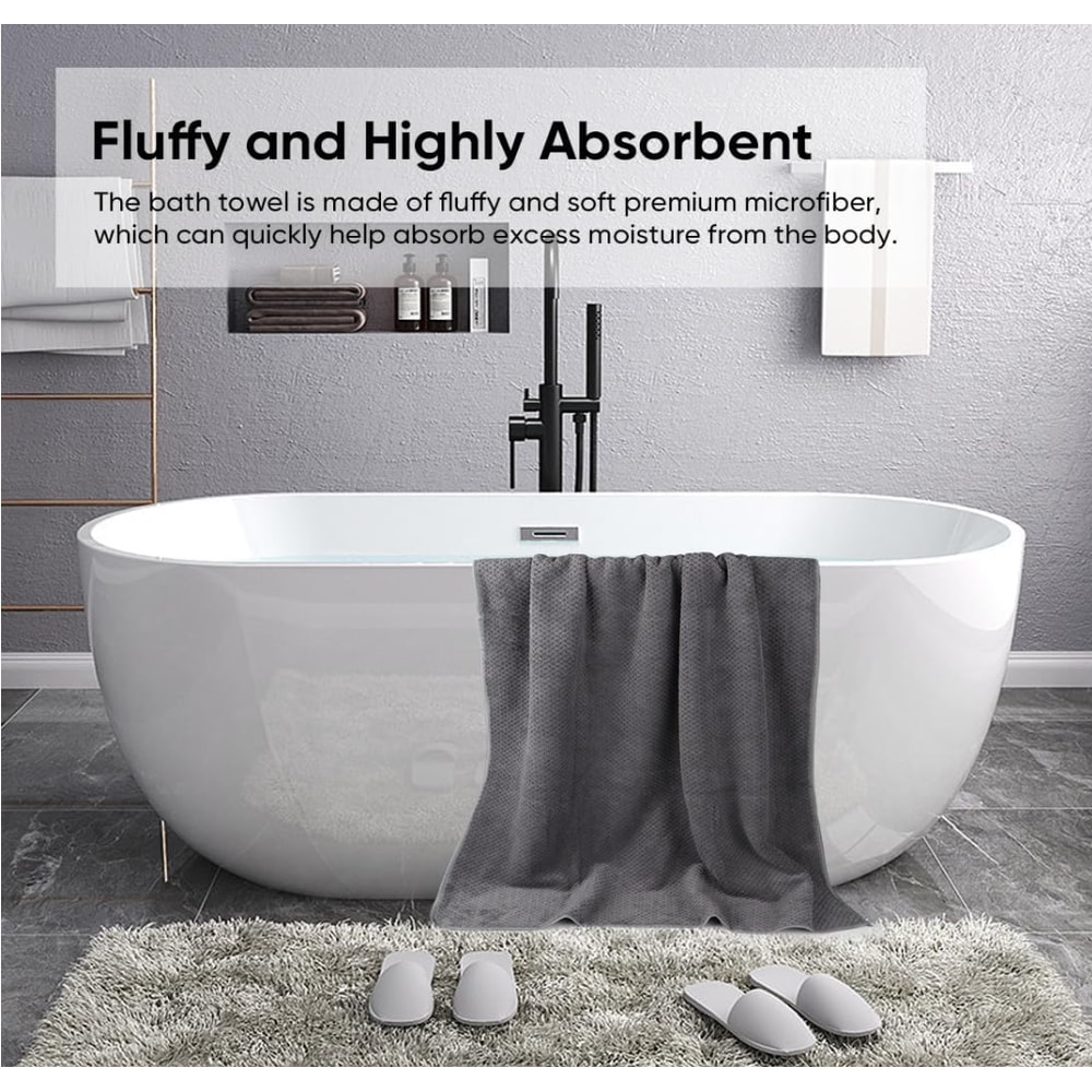 Bath Towel Set, Microfiber Ultra Soft, Highly Absorbent Bath Towel, Lightweight, Quick Drying Towel