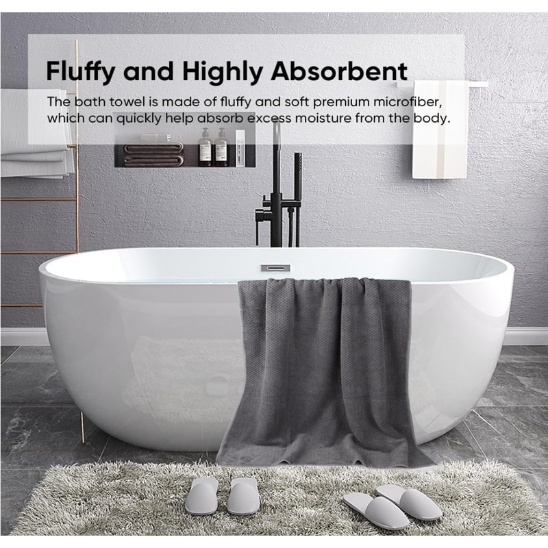 Bath Towel Set, Microfiber Ultra Soft, Highly Absorbent Bath Towel, Lightweight, Quick Drying Towel