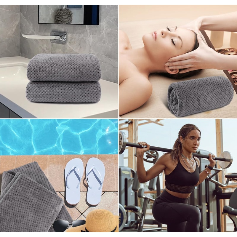 Bath Towel Set, Microfiber Ultra Soft, Highly Absorbent Bath Towel, Lightweight, Quick Drying Towel