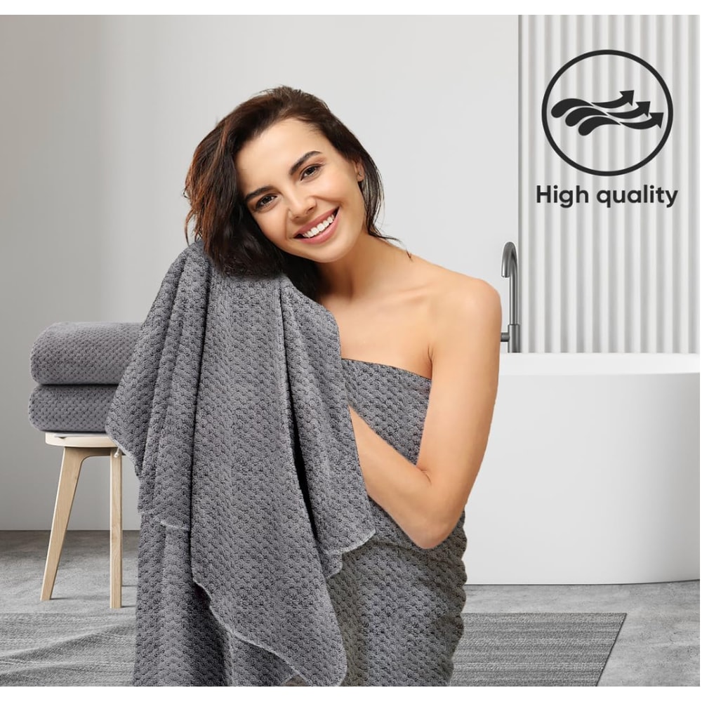 Bath Towel Set, Microfiber Ultra Soft, Highly Absorbent Bath Towel, Lightweight, Quick Drying Towel