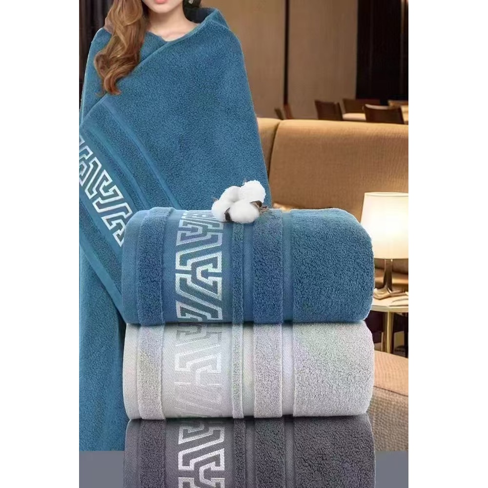 Soft Absorbent New Pure Cotton Thick Bath Towel No Shedding Colorful Bathroom Linen Premium Quality 0