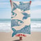 Super Soft Sardine Print Beach Towel Blue Retro Design Microfiber For Beach Swimming Pool Yoga 1