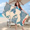 Super Soft Sardine Print Beach Towel Blue Retro Design Microfiber For Beach Swimming Pool Yoga 3