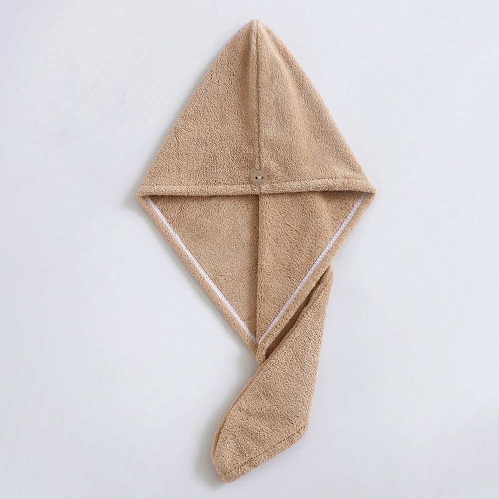 Microfiber Hair Towel Super Absorbent Hair Towel Fast Drying Hair Wraps Care Cap Button Women Bathr 8