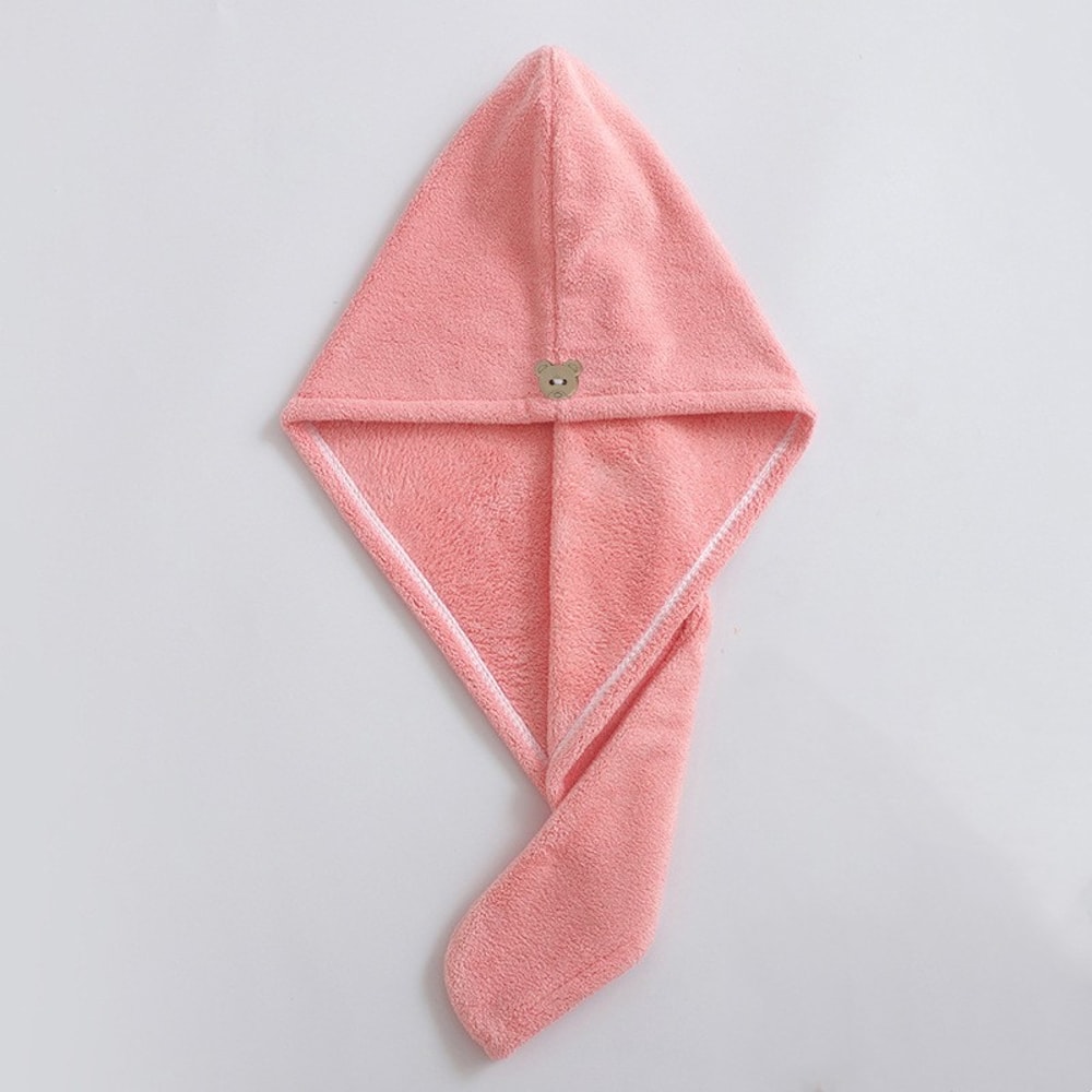 Microfiber Hair Towel Super Absorbent Hair Towel Fast Drying Hair Wraps Care Cap Button Women Bathr 6