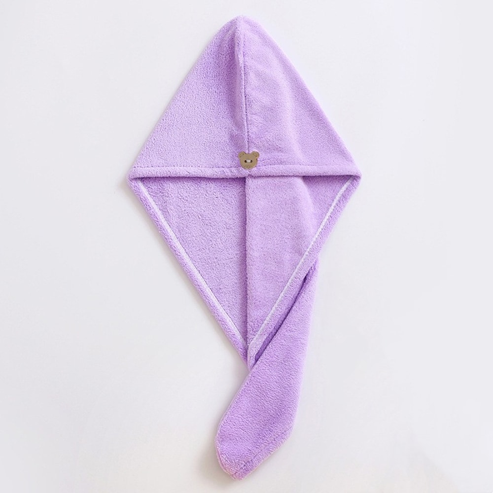 Microfiber Hair Towel Super Absorbent Hair Towel Fast Drying Hair Wraps Care Cap Button Women Bathr 10