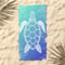 Microfiber Beach Towel Quick-Drying Absorbent Bath Towel, Blue Turtle Pattern for Travel and Swimming Pool