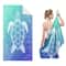 Microfiber Beach Towel Quick-Drying Absorbent Bath Towel, Blue Turtle Pattern for Travel and Swimming Pool