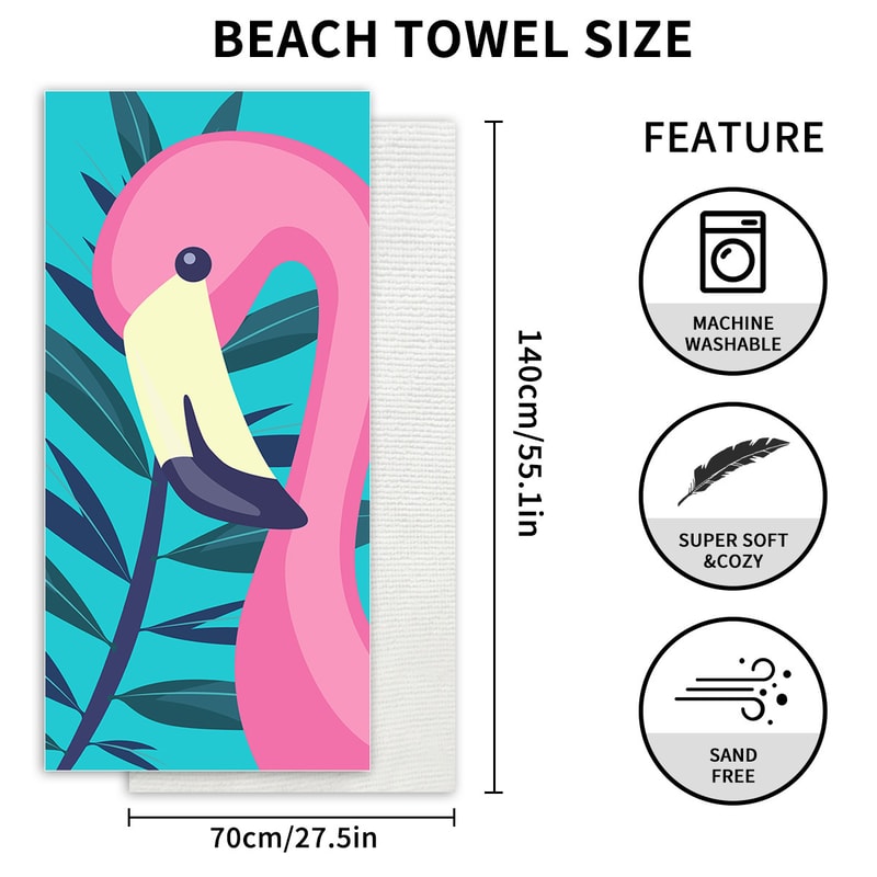 Microfiber Beach Towel Quick-Drying Absorbent Bath Towel, Blue Turtle Pattern for Travel and Swimming Pool