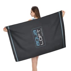 aqua microfiber quick dry sports towel, soft lightweight compact travel towel for sweat, ultra absorbent and fast drying