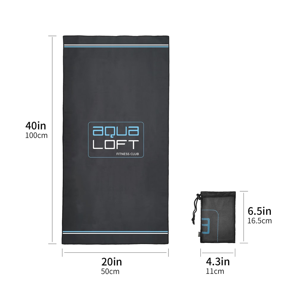 AQUA Microfiber Quick Dry Sports Towel Soft Lightweight Compact Travel Towel For Sweat Ultra Absorb 6