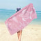Pink Cartoon Turtle And Jellyfish Beach Towel Polyester Fabric Rectangular Design For Summer Travel 1
