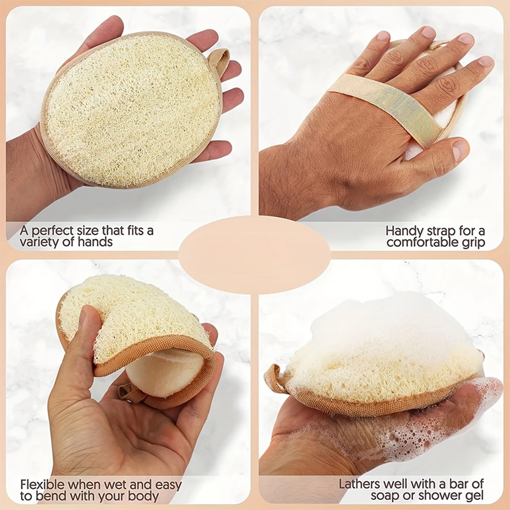 Natural Loofah Body Scrubber Bath Exfoliating Sponge Soft Shower Brush Cleaner Skin Care Tool 3