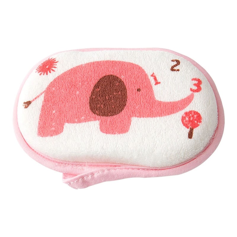 Cute Print Elephant Bath Sponge For Kids Soft Body Wash Towel For Toddlers And Newborns 4