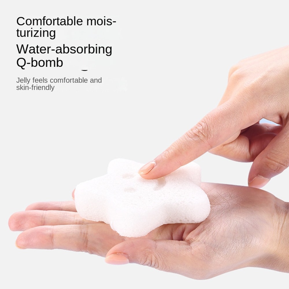 Konjac Puff Baby Bath Sponge Childrens Face Wash Hair Shampoo Exfoliating Cotton Bath Artifact 2