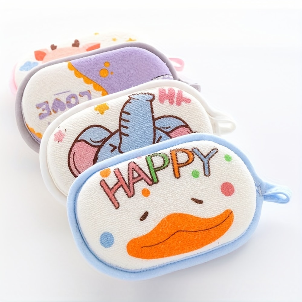 Baby Bath Sponge Children Scrub Bath Towel Cartoon Cleaning Brush For Kids Toddlers Newborns Shower 0