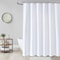 White Polyester Waffle Shower Curtain Waterproof Solid Color Toilet Curtain, No Drilling Summer Shower Curtain for Hotel