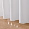 White Polyester Waffle Shower Curtain Waterproof Solid Color Toilet Curtain, No Drilling Summer Shower Curtain for Hotel