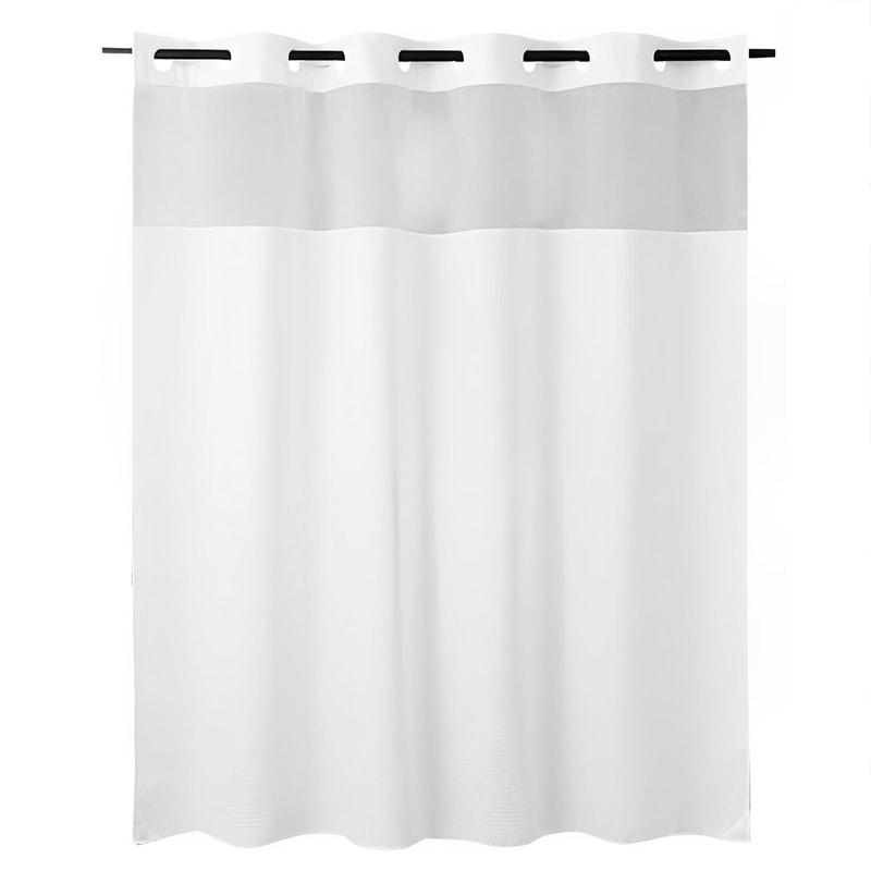 Double Layer Waterproof Shower Curtain With Large Ring Hooks And Snapin Liner For Bathroom Decor 4