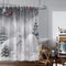 Christmas White Snowman Shower Curtain with Hooks, Waterproof Shower Partition Curtain