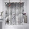 Christmas White Snowman Shower Curtain with Hooks, Waterproof Shower Partition Curtain