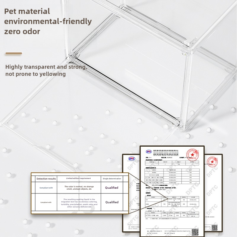 Transparent Bookshelf Storage Box Large Capacity Acrylic Display Cabinet Dustproof CD Album Magazin 3