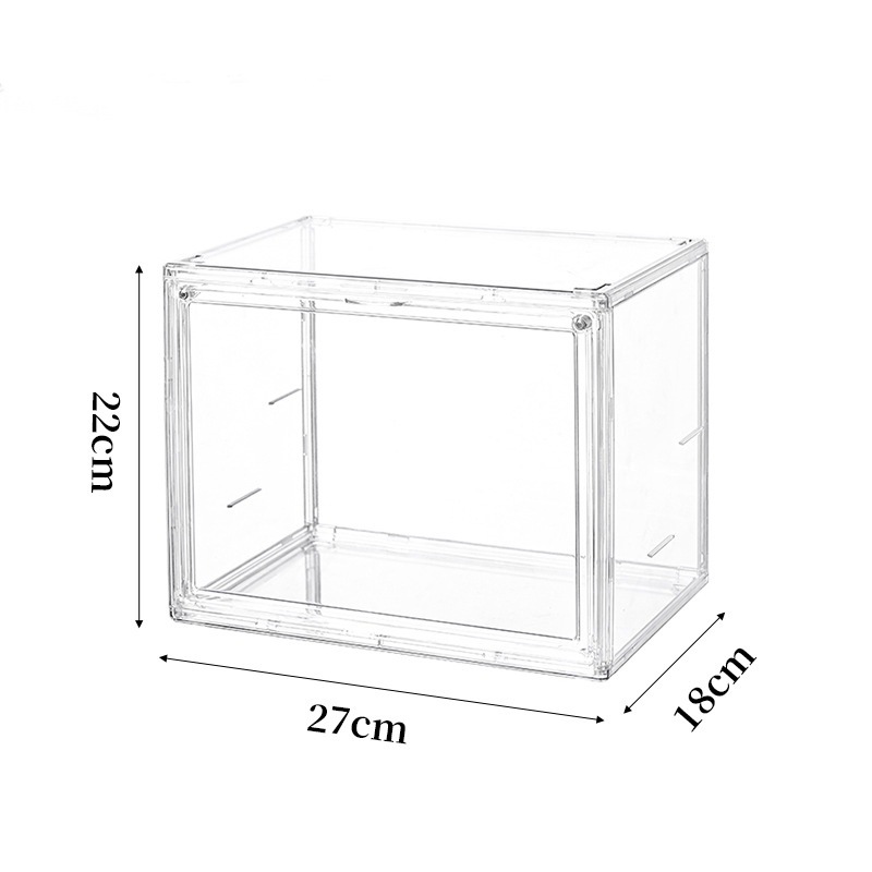 Transparent Bookshelf Storage Box Large Capacity Acrylic Display Cabinet Dustproof CD Album Magazin 6