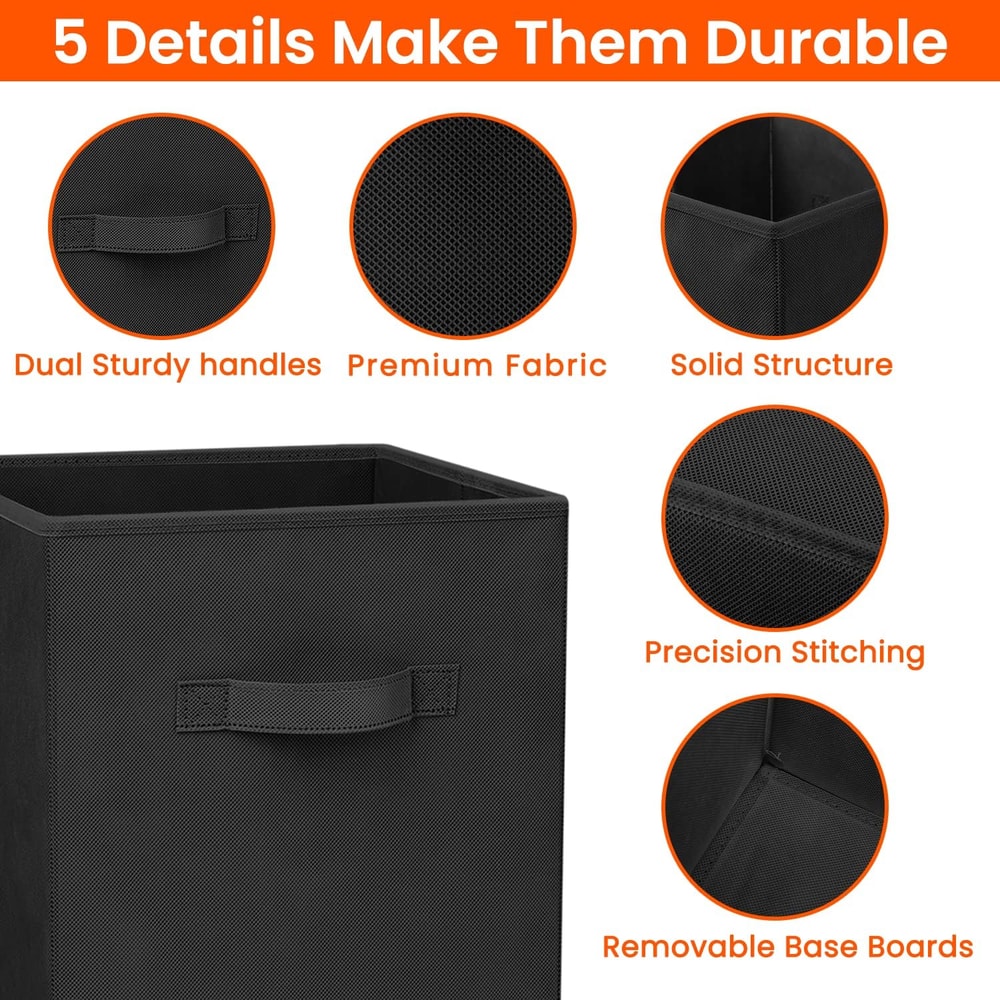 Heavy Duty Collapsible Storage Organizer Bins Storage Cubes For Shelves Closet Clothes Blankets Toy 1