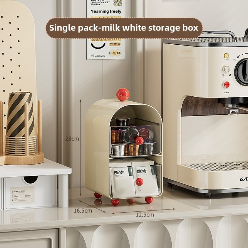 Desktop Coffee Organizer, Corner Tea Bag Storage Box, Drawer Sle Office Tea Rack