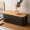 Creative Bamboo Wood Cover Cable Management Box, Power Cord Storage, Plug Board Organizer for Home, Office