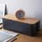 Creative Bamboo Wood Cover Cable Management Box, Power Cord Storage, Plug Board Organizer for Home, Office